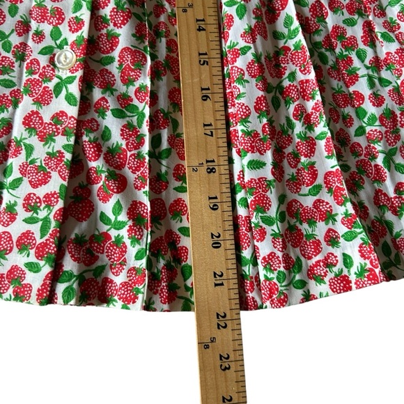 Vintage skirt size 10 runs small like sz 4/6 strawberries pin up retro red white - Picture 11 of 15